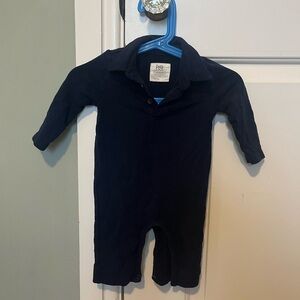 Little sleepies collared long sleeve romper